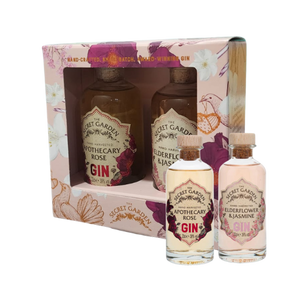 Secret Garden Distillery: Secret Garden 2 x 20cl Floral Gin Gift Pack with Apothecary Rose and Elderflower & Jasmine Gin